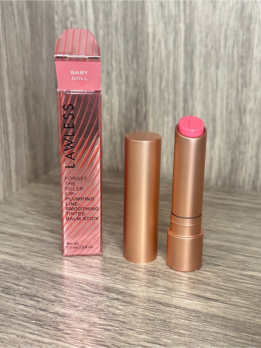 LAWLESS Forget The Filler Line-Smoothing Tinted Balm Stick- Baby Doll